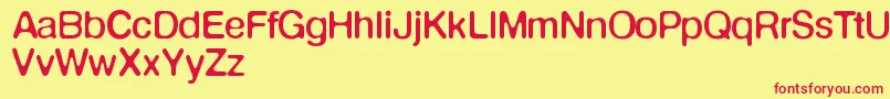 Defontenormale Font – Red Fonts on Yellow Background