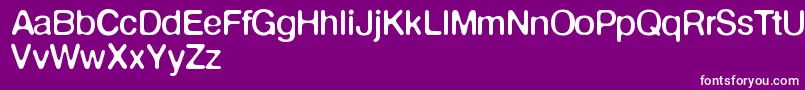 Шрифт Defontenormale – белые шрифты на фиолетовом фоне