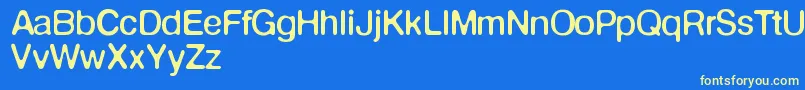 Defontenormale Font – Yellow Fonts on Blue Background