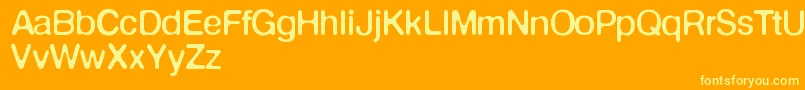 Defontenormale Font – Yellow Fonts on Orange Background