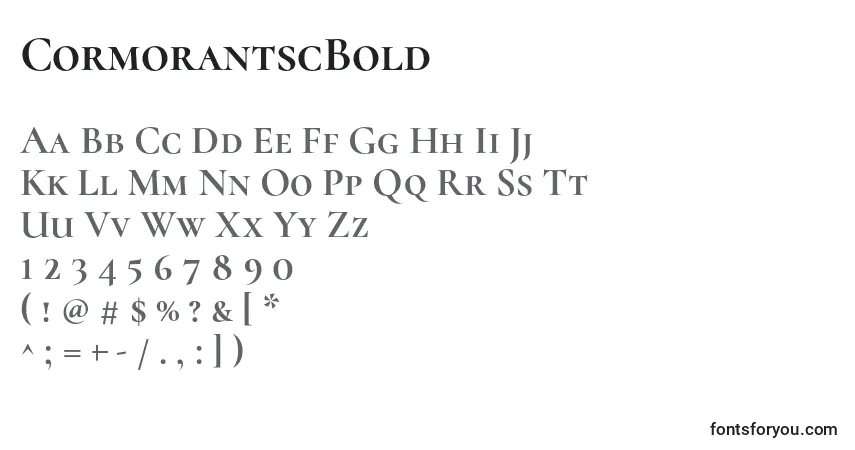 Шрифт CormorantscBold – алфавит, цифры, специальные символы