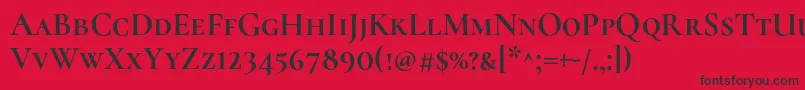 CormorantscBold Font – Black Fonts on Red Background