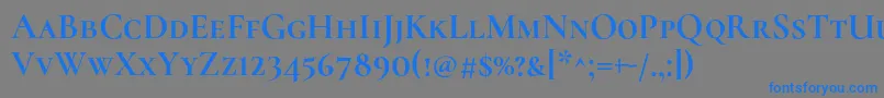 CormorantscBold Font – Blue Fonts on Gray Background