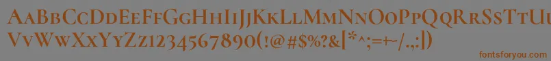 CormorantscBold Font – Brown Fonts on Gray Background