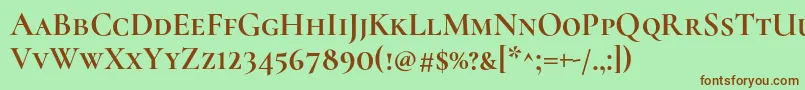 CormorantscBold Font – Brown Fonts on Green Background