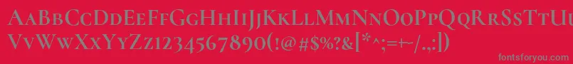 CormorantscBold Font – Gray Fonts on Red Background