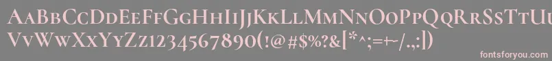 CormorantscBold Font – Pink Fonts on Gray Background