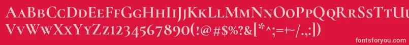 CormorantscBold Font – Pink Fonts on Red Background