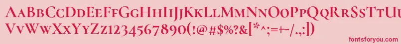 CormorantscBold Font – Red Fonts on Pink Background