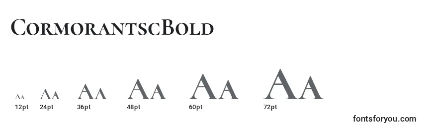 CormorantscBold Font Sizes
