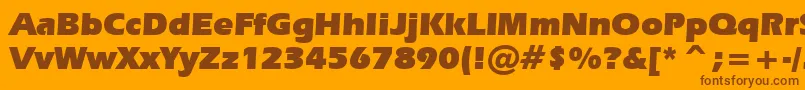 ErasUltraBt Font – Brown Fonts on Orange Background