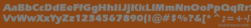 フォントErasUltraBt – 茶色の背景に灰色の文字