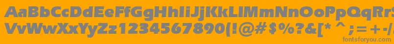 Czcionka ErasUltraBt – szare czcionki na pomarańczowym tle