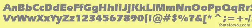 ErasUltraBt Font – Gray Fonts on Yellow Background