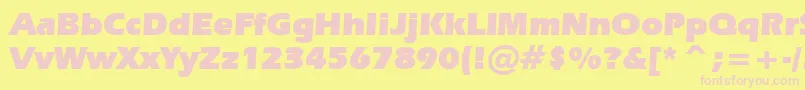 ErasUltraBt Font – Pink Fonts on Yellow Background