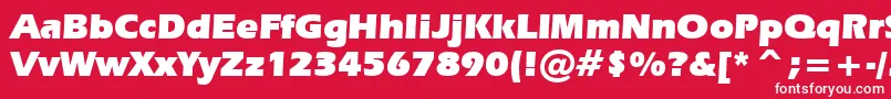 フォントErasUltraBt – 赤い背景に白い文字