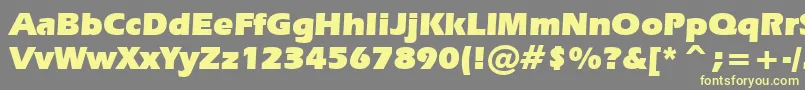 ErasUltraBt-Schriftart – Gelbe Schriften auf grauem Hintergrund