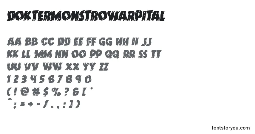 Schriftart Doktermonstrowarpital – Alphabet, Zahlen, spezielle Symbole