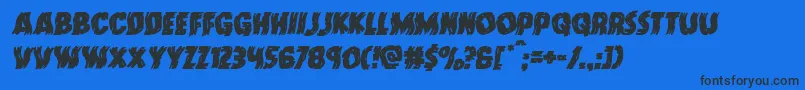 Doktermonstrowarpital Font – Black Fonts on Blue Background