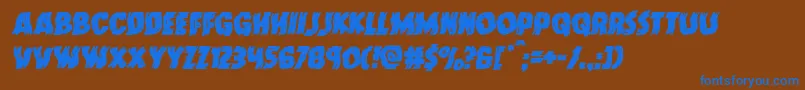 Doktermonstrowarpital Font – Blue Fonts on Brown Background