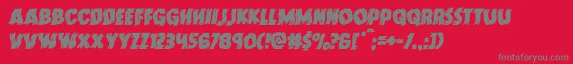 Doktermonstrowarpital Font – Gray Fonts on Red Background