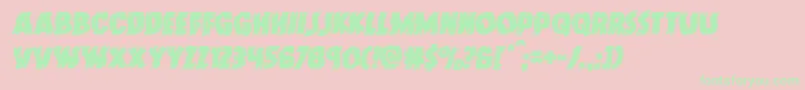 Doktermonstrowarpital Font – Green Fonts on Pink Background