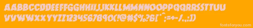 Doktermonstrowarpital Font – Pink Fonts on Orange Background
