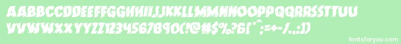 Doktermonstrowarpital Font – White Fonts on Green Background