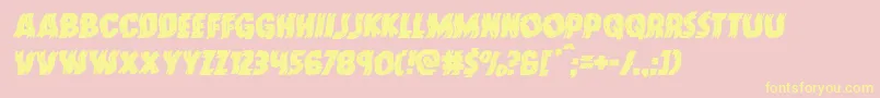 Doktermonstrowarpital Font – Yellow Fonts on Pink Background