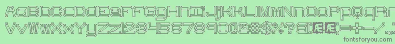 HeavyBevelBrk Font – Gray Fonts on Green Background