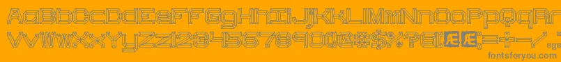 HeavyBevelBrk Font – Gray Fonts on Orange Background