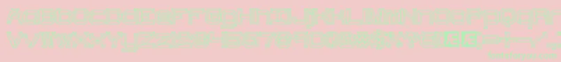 HeavyBevelBrk Font – Green Fonts on Pink Background