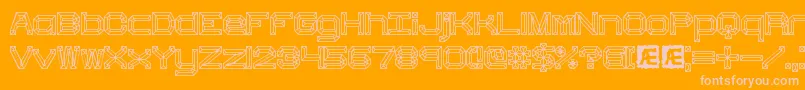 HeavyBevelBrk Font – Pink Fonts on Orange Background