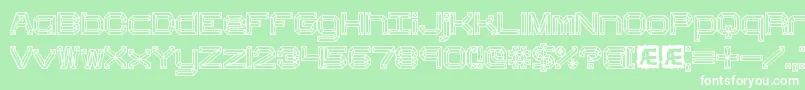 HeavyBevelBrk Font – White Fonts on Green Background