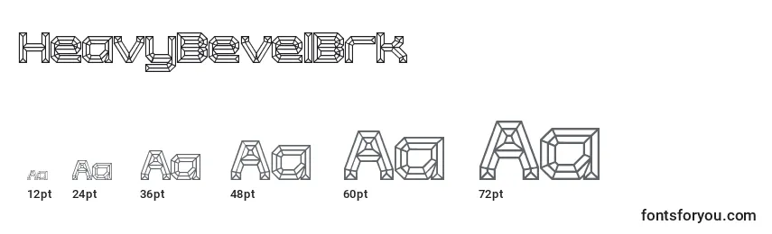 Размеры шрифта HeavyBevelBrk