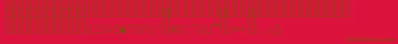 OldAnticOutline-Schriftart – Braune Schriften auf rotem Hintergrund