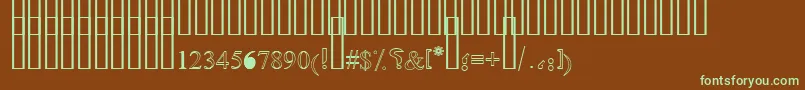 Шрифт OldAnticOutline – зелёные шрифты на коричневом фоне