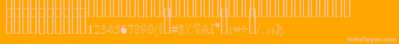 OldAnticOutline-Schriftart – Rosa Schriften auf orangefarbenem Hintergrund