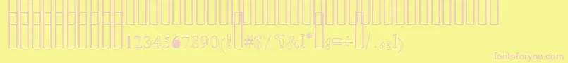 Czcionka OldAnticOutline – różowe czcionki na żółtym tle