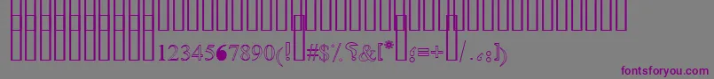 OldAnticOutline-Schriftart – Violette Schriften auf grauem Hintergrund