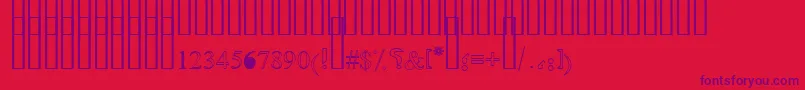 OldAnticOutline Font – Purple Fonts on Red Background