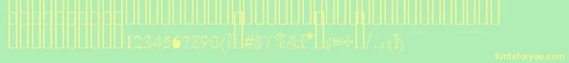 OldAnticOutline Font – Yellow Fonts on Green Background