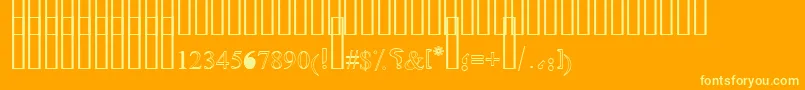 OldAnticOutline Font – Yellow Fonts on Orange Background