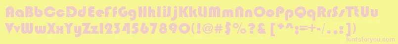 BrinledRegular Font – Pink Fonts on Yellow Background