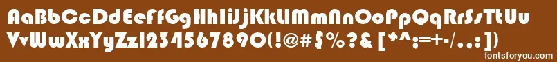 BrinledRegular Font – White Fonts on Brown Background