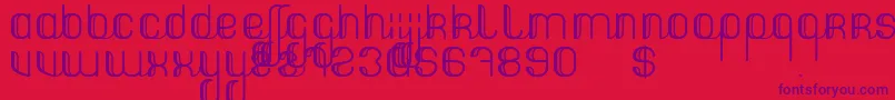 StreetHunter Font – Purple Fonts on Red Background