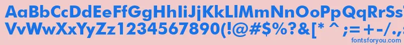 VanielMd Font – Blue Fonts on Pink Background