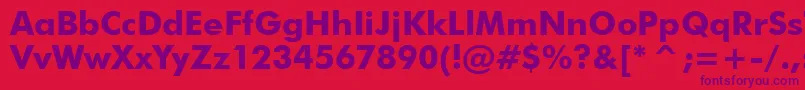 VanielMd Font – Purple Fonts on Red Background