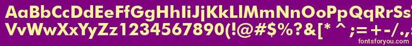 VanielMd Font – Yellow Fonts on Purple Background