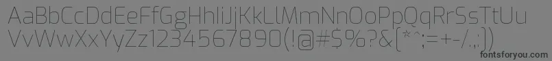 ExoThin Font – Black Fonts on Gray Background